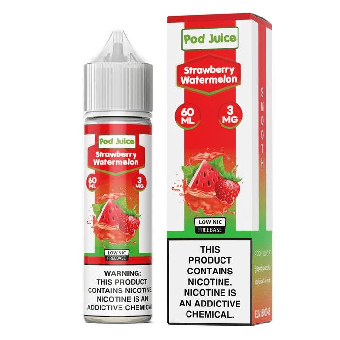 STRAWBERRY WATERMELON 60ml FREEBASE BY POD JUICE E LIQUID No